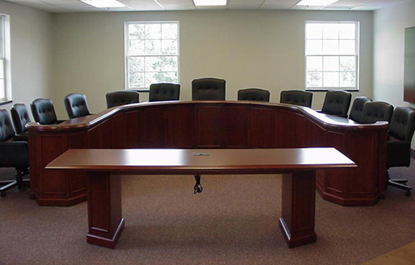 Arnold Reception Desks, Inc. - Courtroom: KENT STYLE
